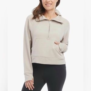 Soft Danskin Women's Mixed Rib Pullover Jacket
 Size S, color beige